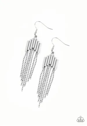 Radically Retro Silver Earrings - Paparazzi Accessories