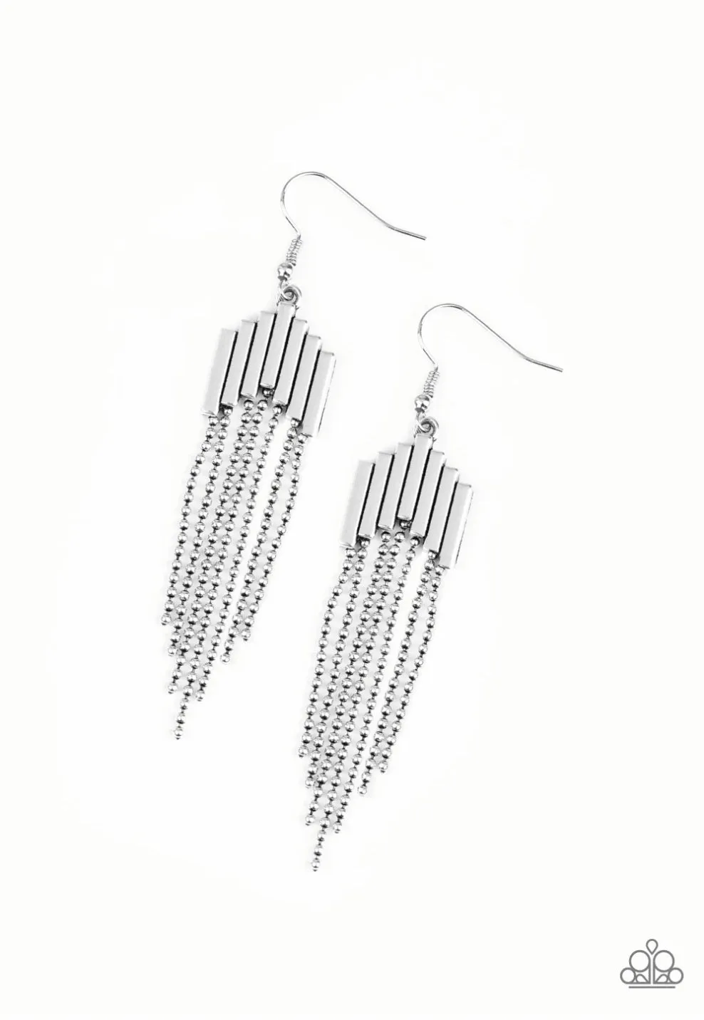 Radically Retro Silver Earrings - Paparazzi Accessories