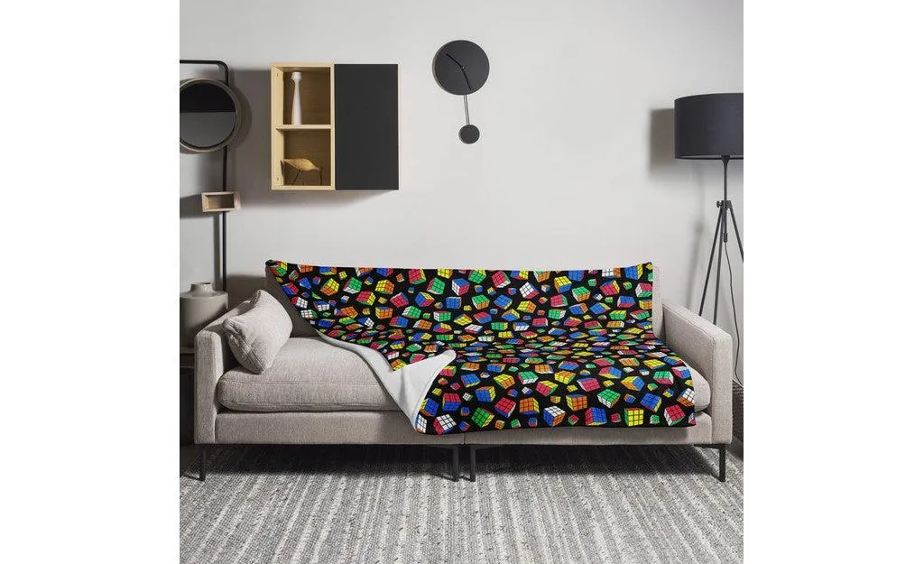 Rubik's Cube Throw Blanket