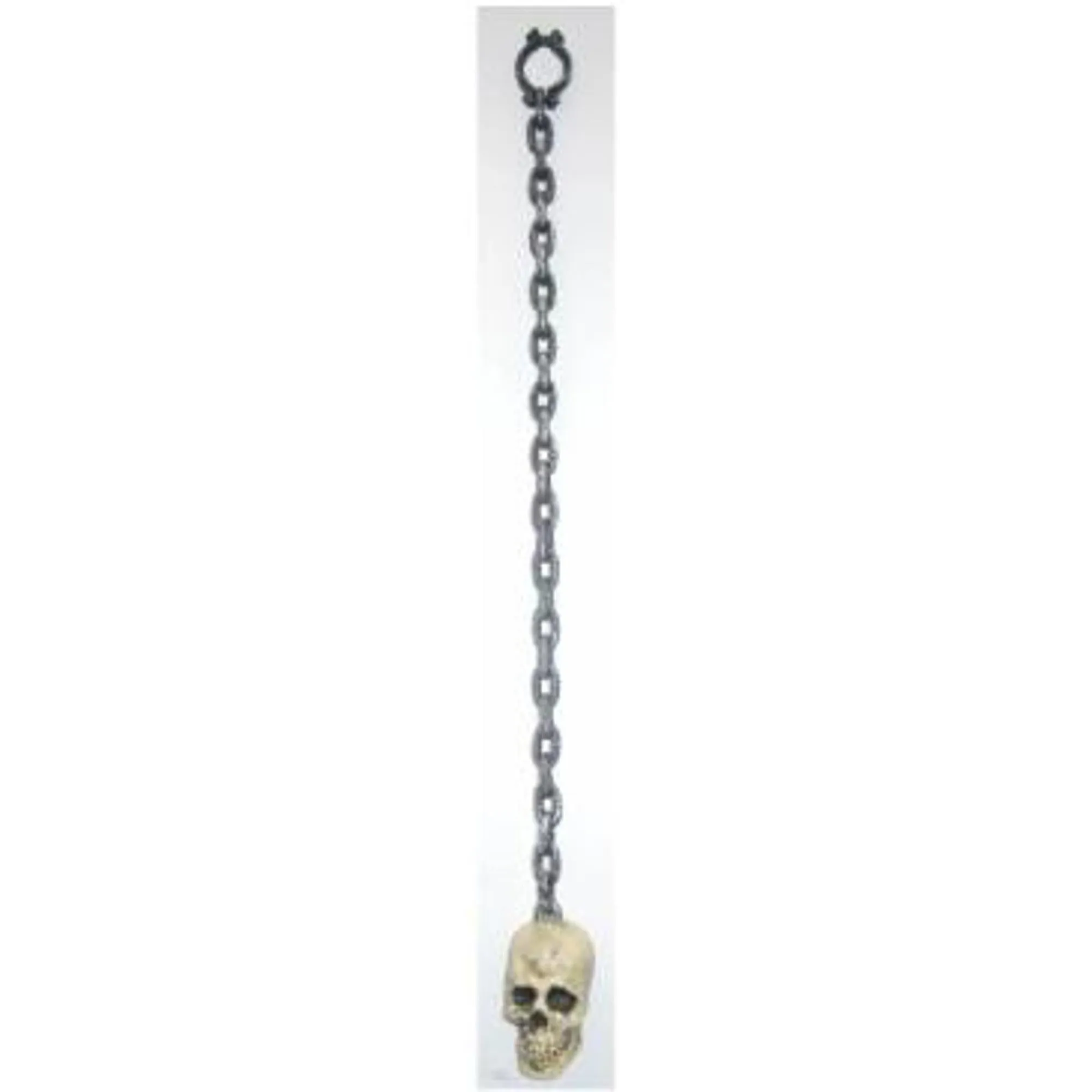 Rusty Chain With Large Skull - 68"