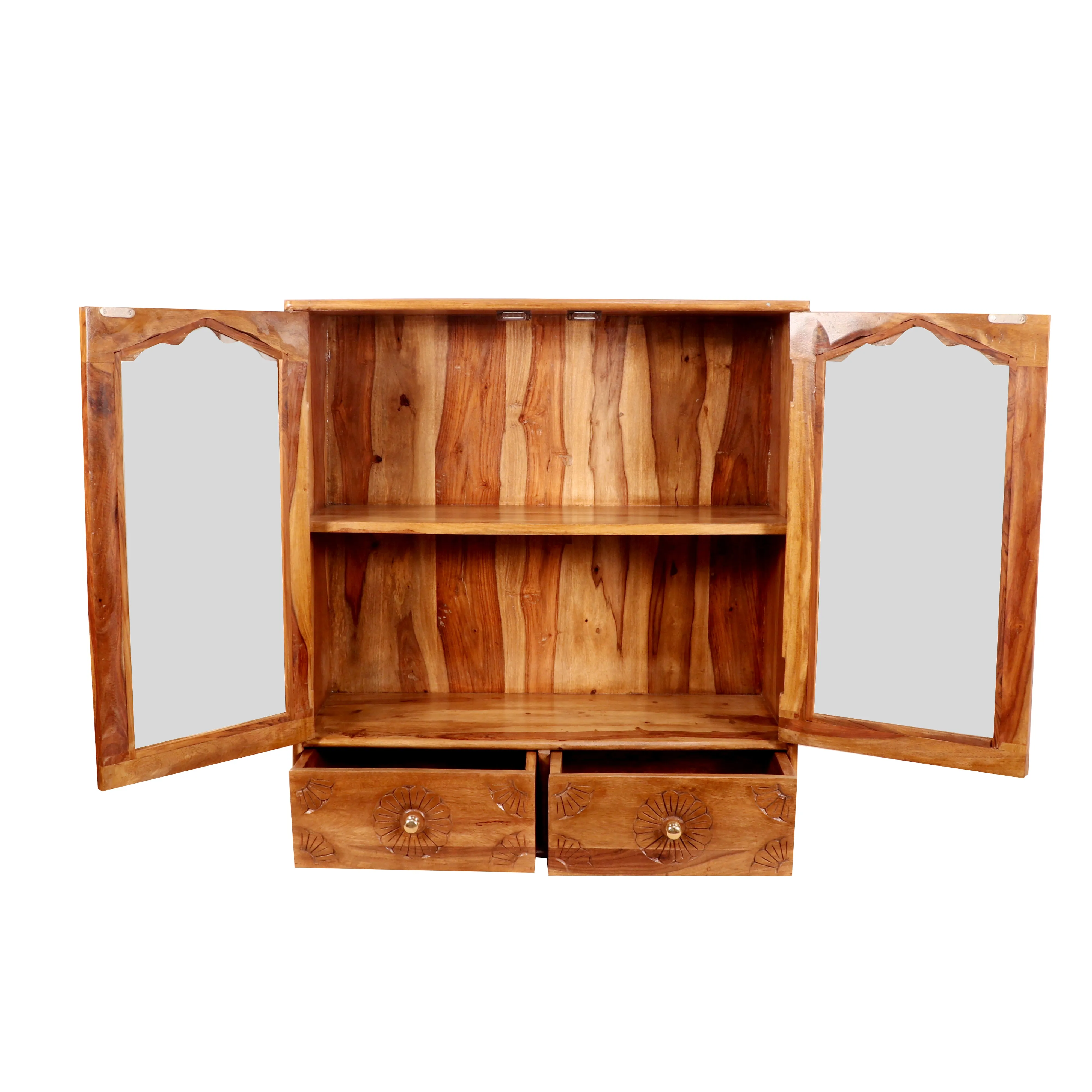 Sheesham Wall Hanging Cabinet 2 Drawer & 1 Shelf