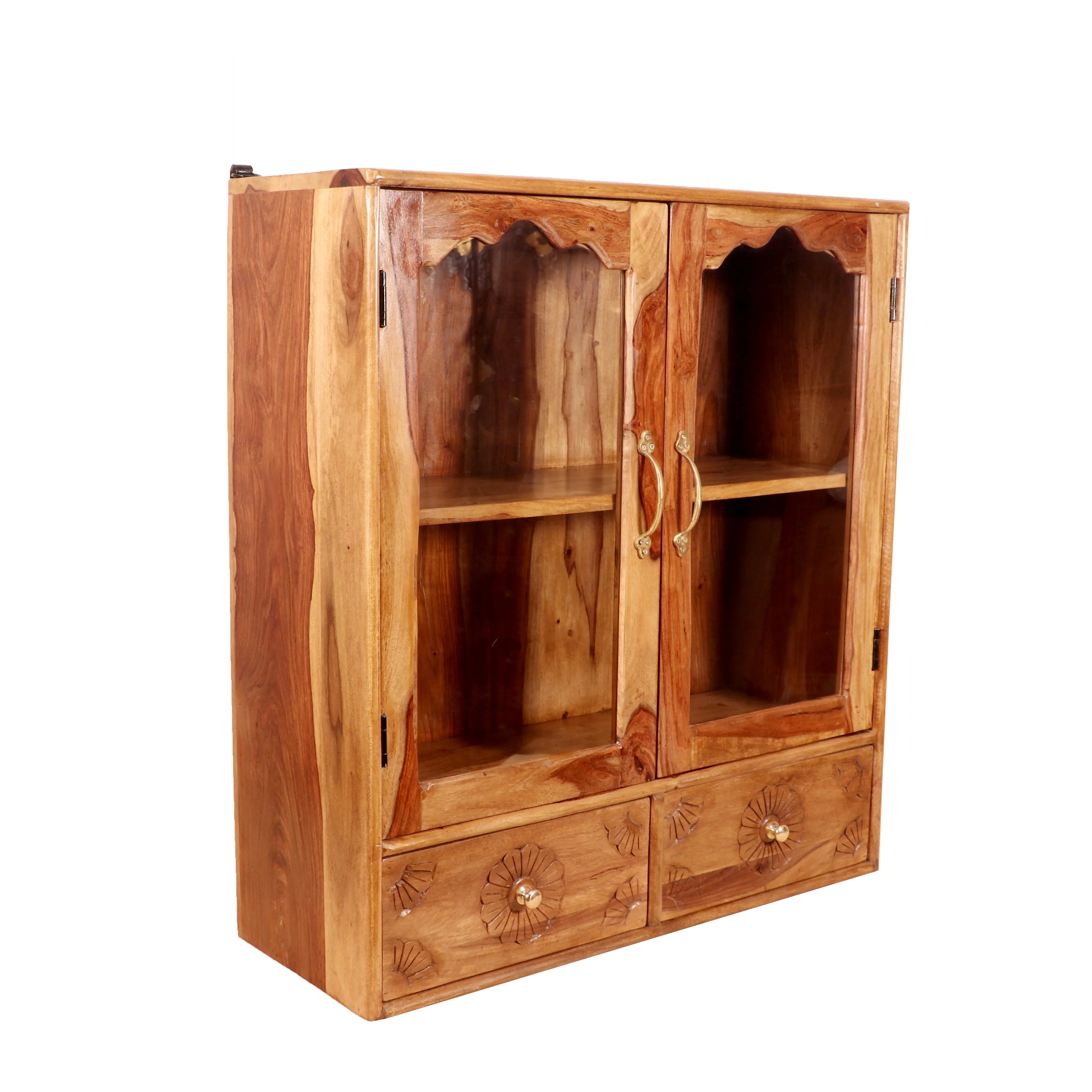 Sheesham Wall Hanging Cabinet 2 Drawer & 1 Shelf