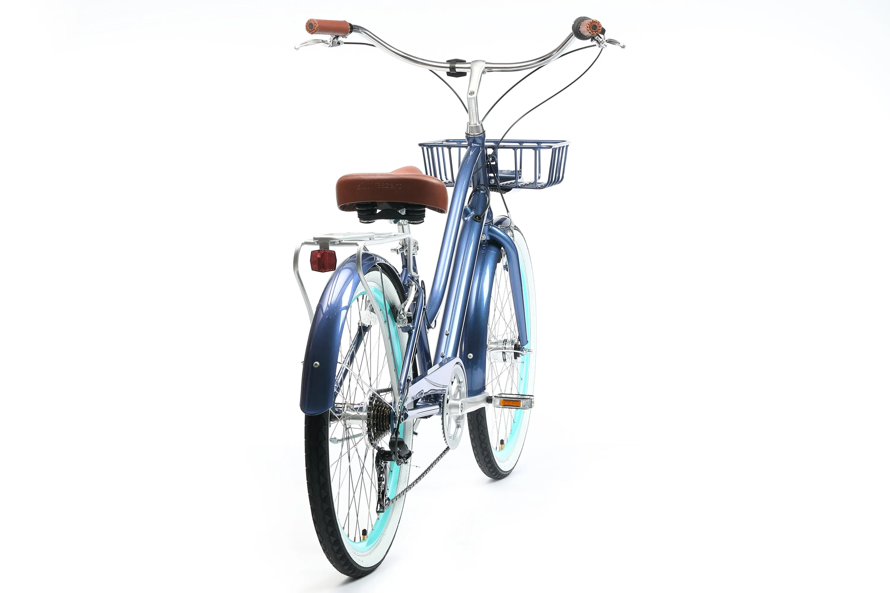 sixthreezero EVRYjourney Deluxe Women's 26" 7-Speed Touring Hybrid Bicycle w/ Integrated Lock, Basket, Light