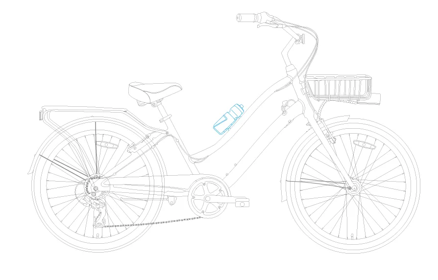 sixthreezero EVRYjourney Deluxe Women's 26" 7-Speed Touring Hybrid Bicycle w/ Integrated Lock, Basket, Light