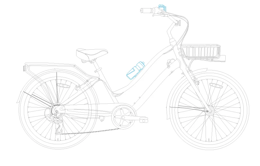 sixthreezero EVRYjourney Deluxe Women's 26" 7-Speed Touring Hybrid Bicycle w/ Integrated Lock, Basket, Light