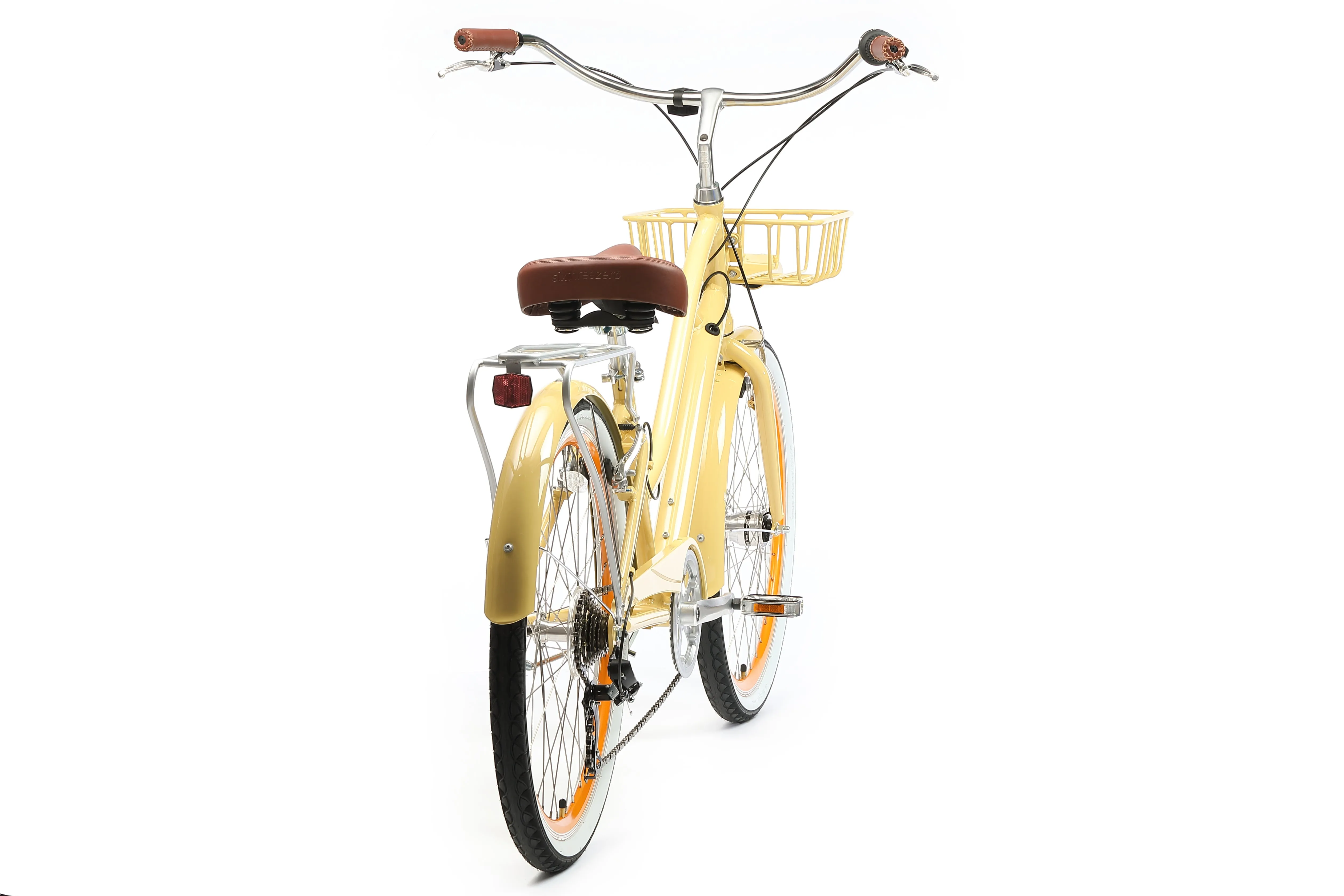 sixthreezero EVRYjourney Deluxe Women's 26" 7-Speed Touring Hybrid Bicycle w/ Integrated Lock, Basket, Light