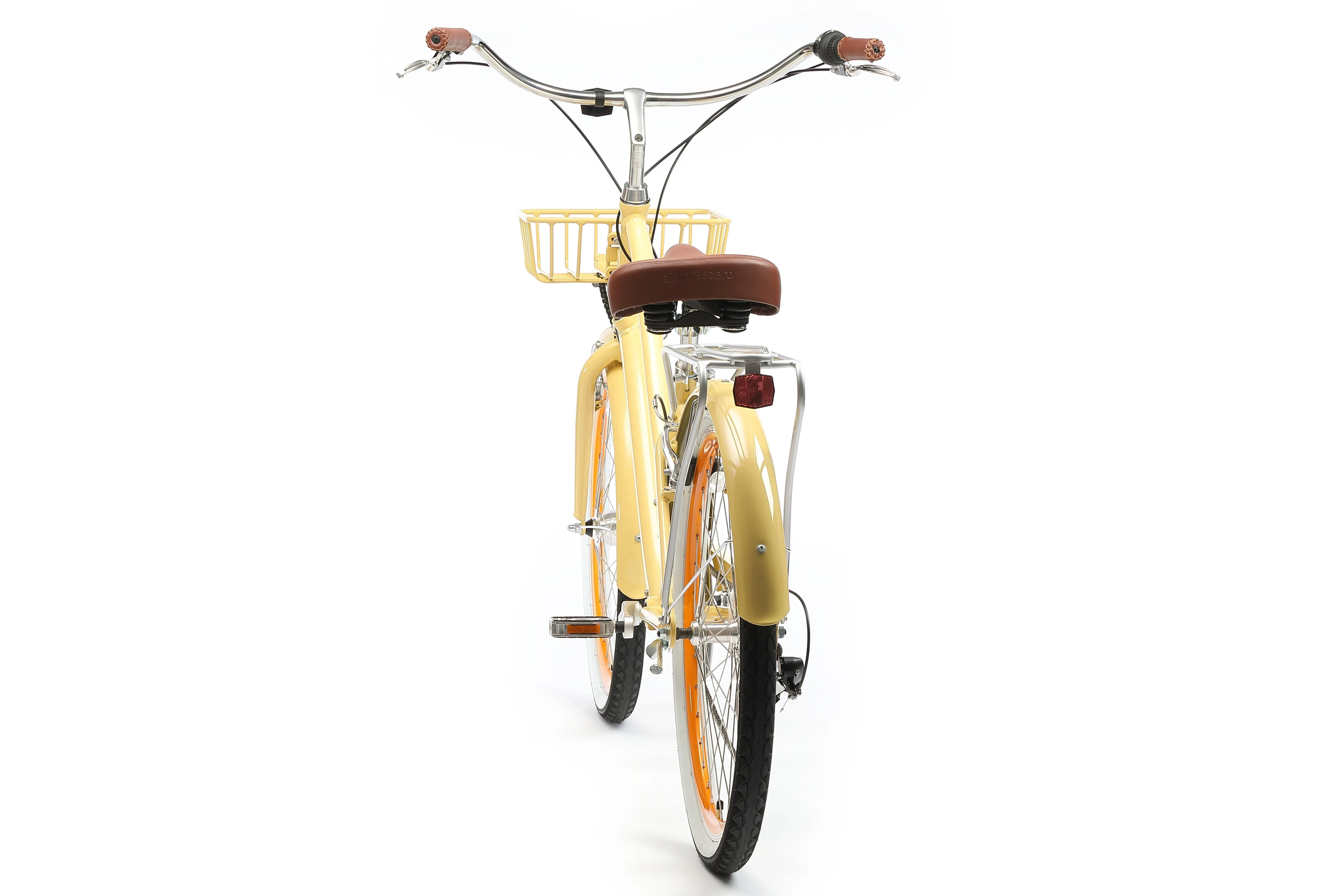 sixthreezero EVRYjourney Deluxe Women's 26" 7-Speed Touring Hybrid Bicycle w/ Integrated Lock, Basket, Light