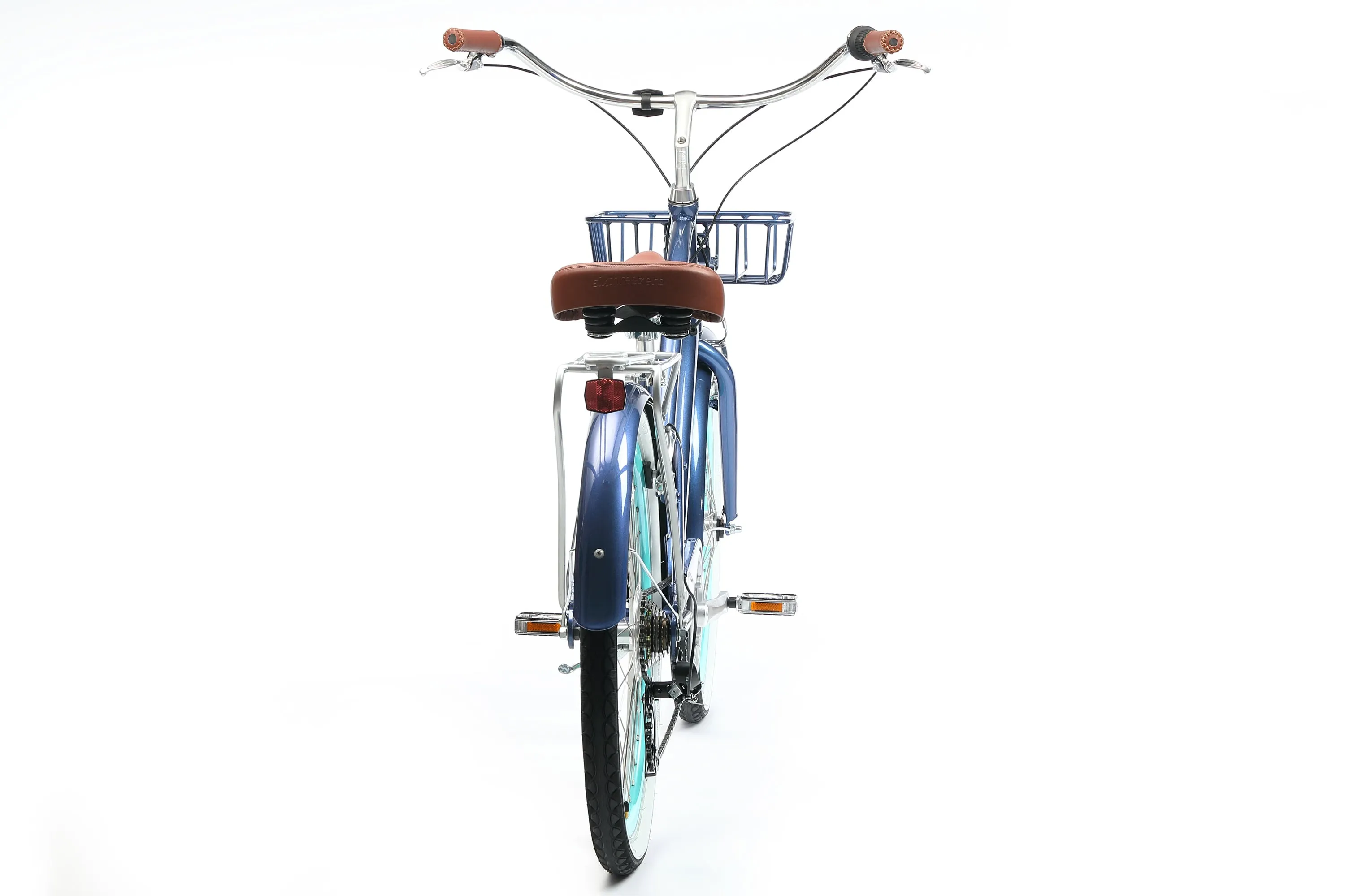 sixthreezero EVRYjourney Deluxe Women's 26" 7-Speed Touring Hybrid Bicycle w/ Integrated Lock, Basket, Light