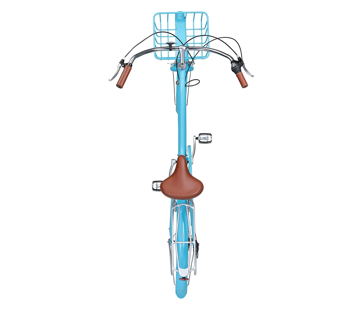 sixthreezero EVRYjourney Deluxe Women's 26" 7-Speed Touring Hybrid Bicycle w/ Integrated Lock, Basket, Light