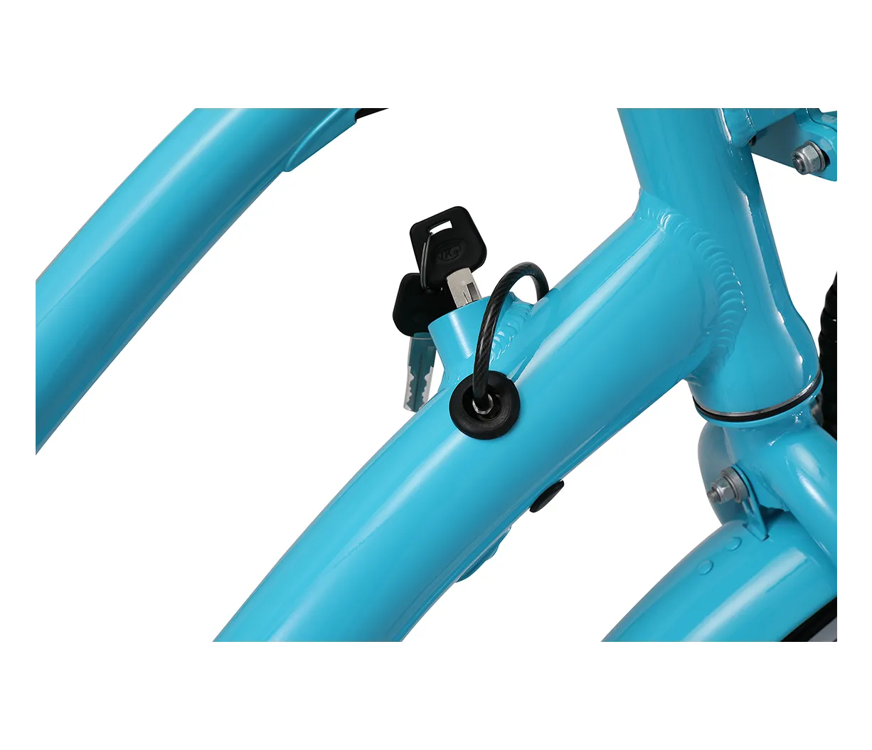 sixthreezero EVRYjourney Deluxe Women's 26" 7-Speed Touring Hybrid Bicycle w/ Integrated Lock, Basket, Light