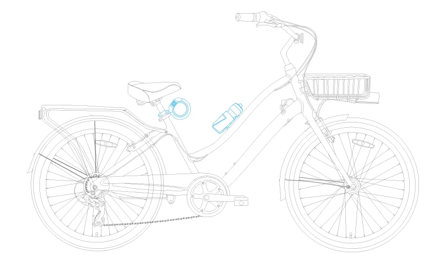 sixthreezero EVRYjourney Deluxe Women's 26" 7-Speed Touring Hybrid Bicycle w/ Integrated Lock, Basket, Light