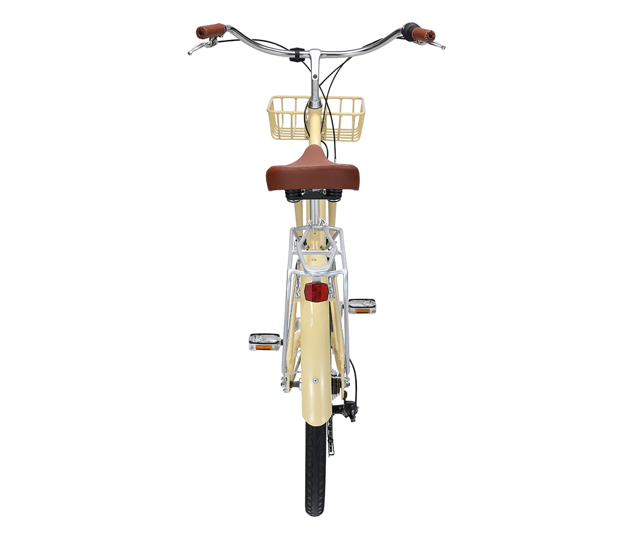 sixthreezero EVRYjourney Deluxe Women's 26" 7-Speed Touring Hybrid Bicycle w/ Integrated Lock, Basket, Light