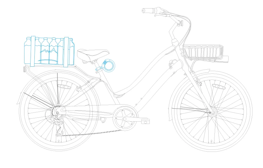 sixthreezero EVRYjourney Deluxe Women's 26" 7-Speed Touring Hybrid Bicycle w/ Integrated Lock, Basket, Light