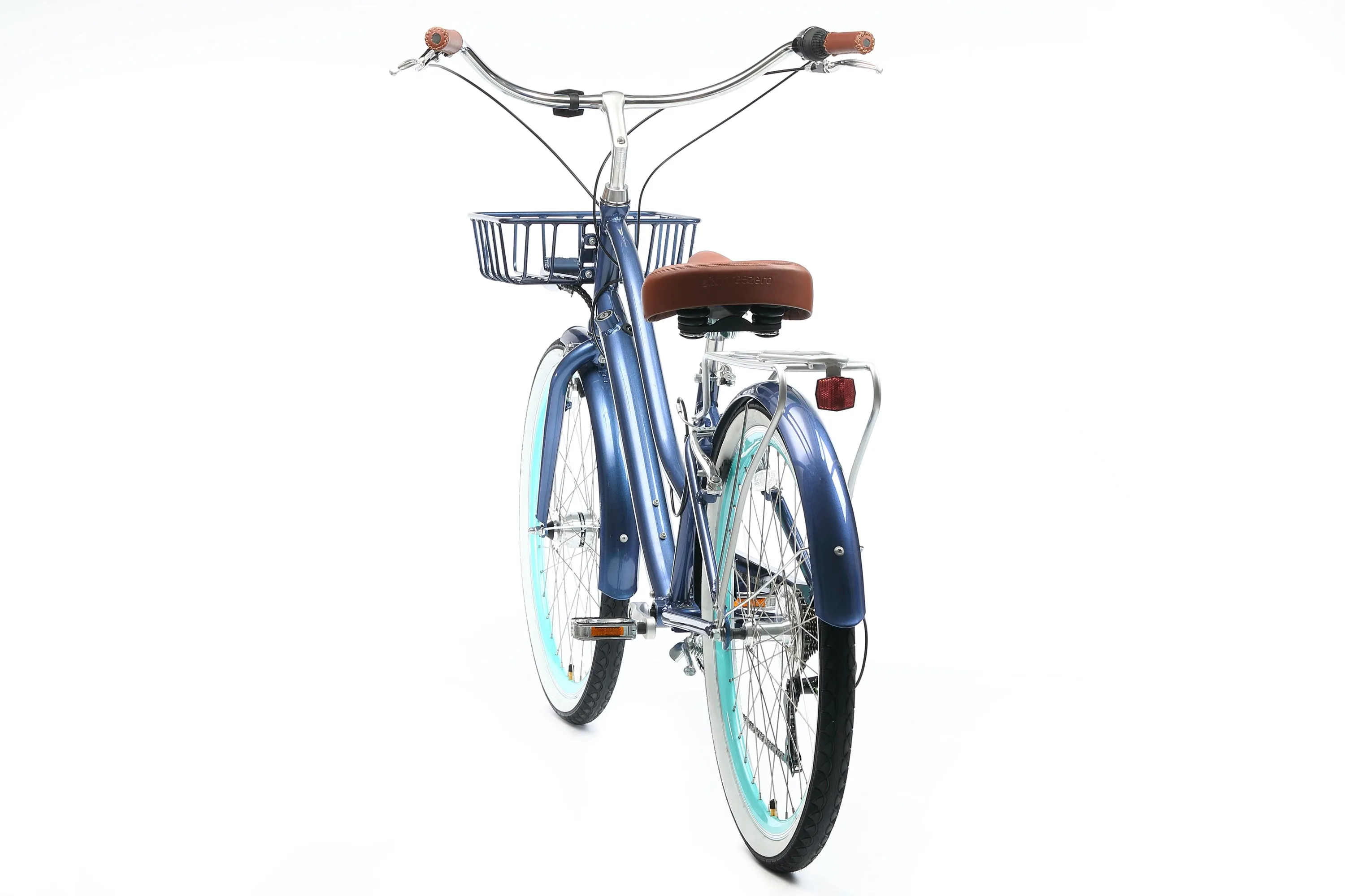 sixthreezero EVRYjourney Deluxe Women's 26" 7-Speed Touring Hybrid Bicycle w/ Integrated Lock, Basket, Light