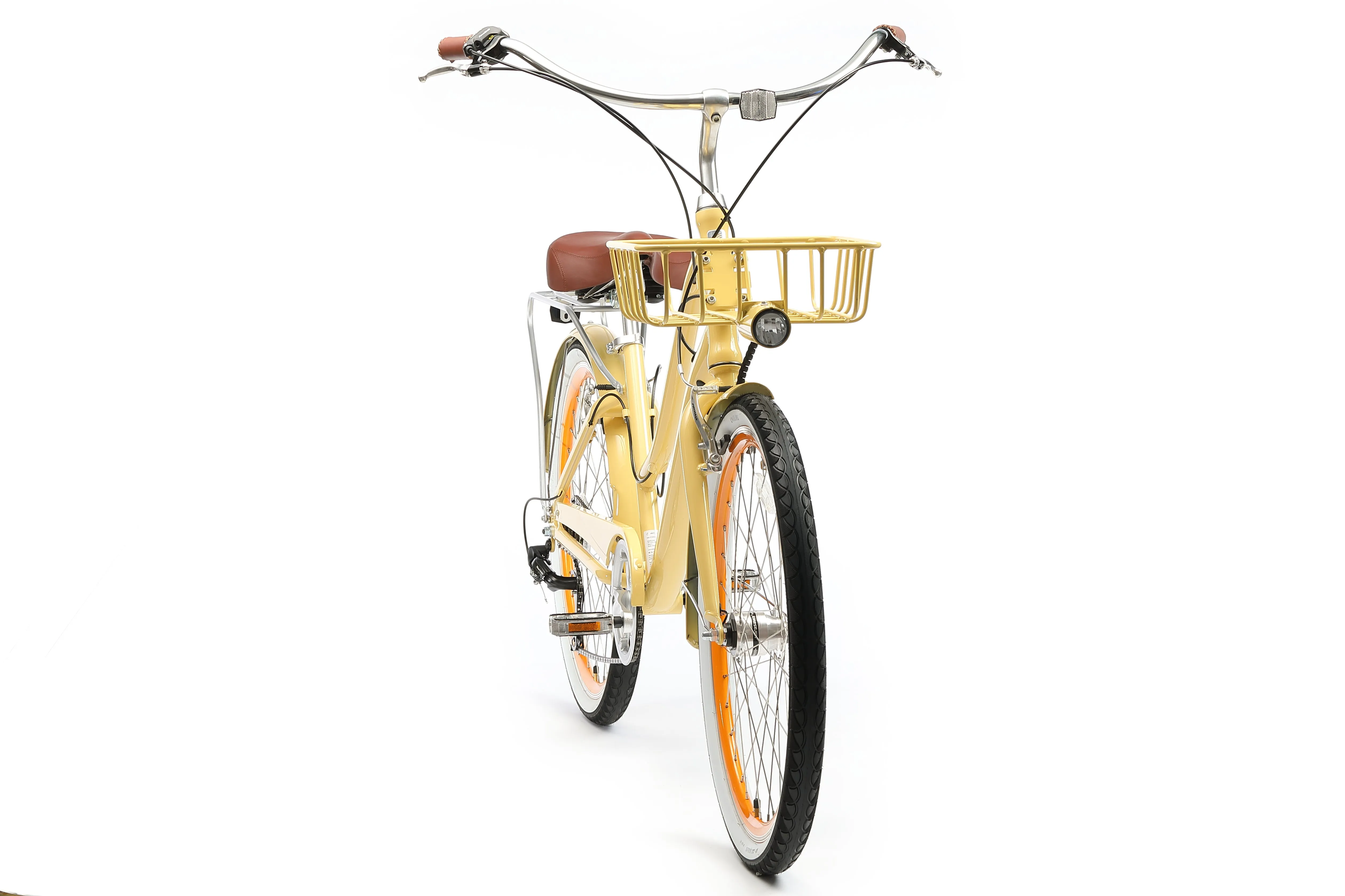 sixthreezero EVRYjourney Deluxe Women's 26" 7-Speed Touring Hybrid Bicycle w/ Integrated Lock, Basket, Light