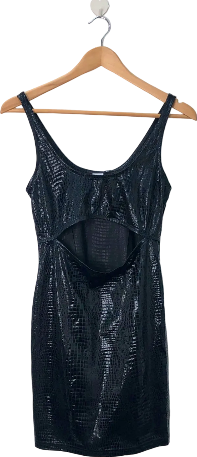 SomethingNew Black Snkloe SL Cutout Mini Dress M