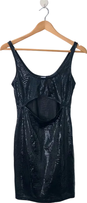 SomethingNew Black Snkloe SL Cutout Mini Dress M