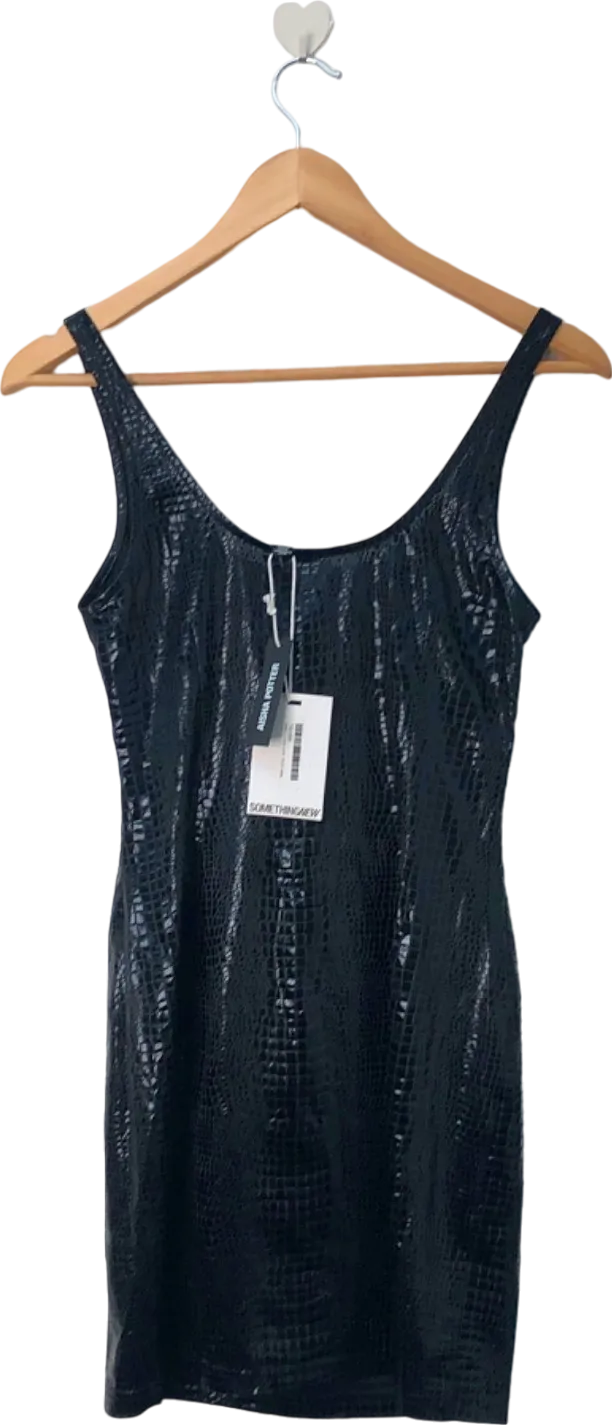 SomethingNew Black Snkloe SL Cutout Mini Dress M