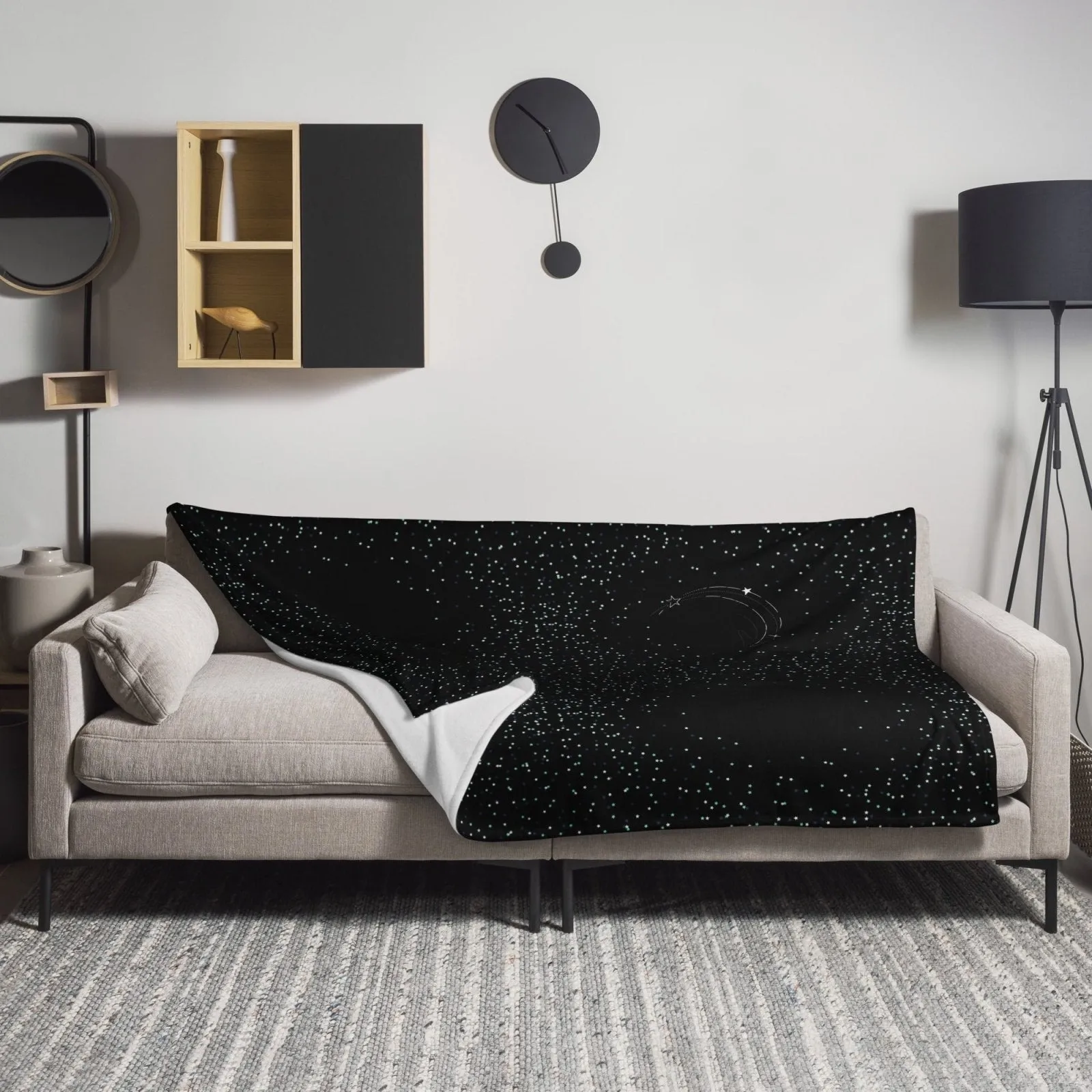 Starry Eclipse Throw Blanket