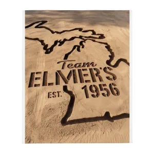 Team Elmer's Dirt Carved Throw Blanket