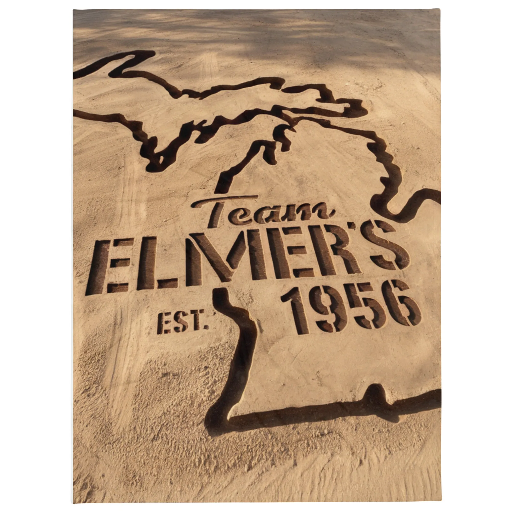 Team Elmer's Dirt Carved Throw Blanket