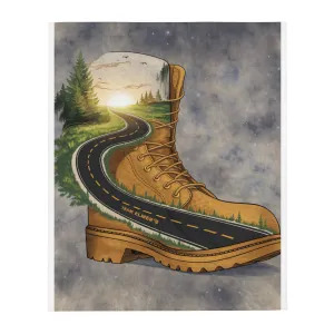 Team Elmer's. Work Boot Scene Throw Blanket