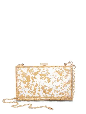 Urban Expressions Gold-Flake Clear Clutch Bag - Brands We Love