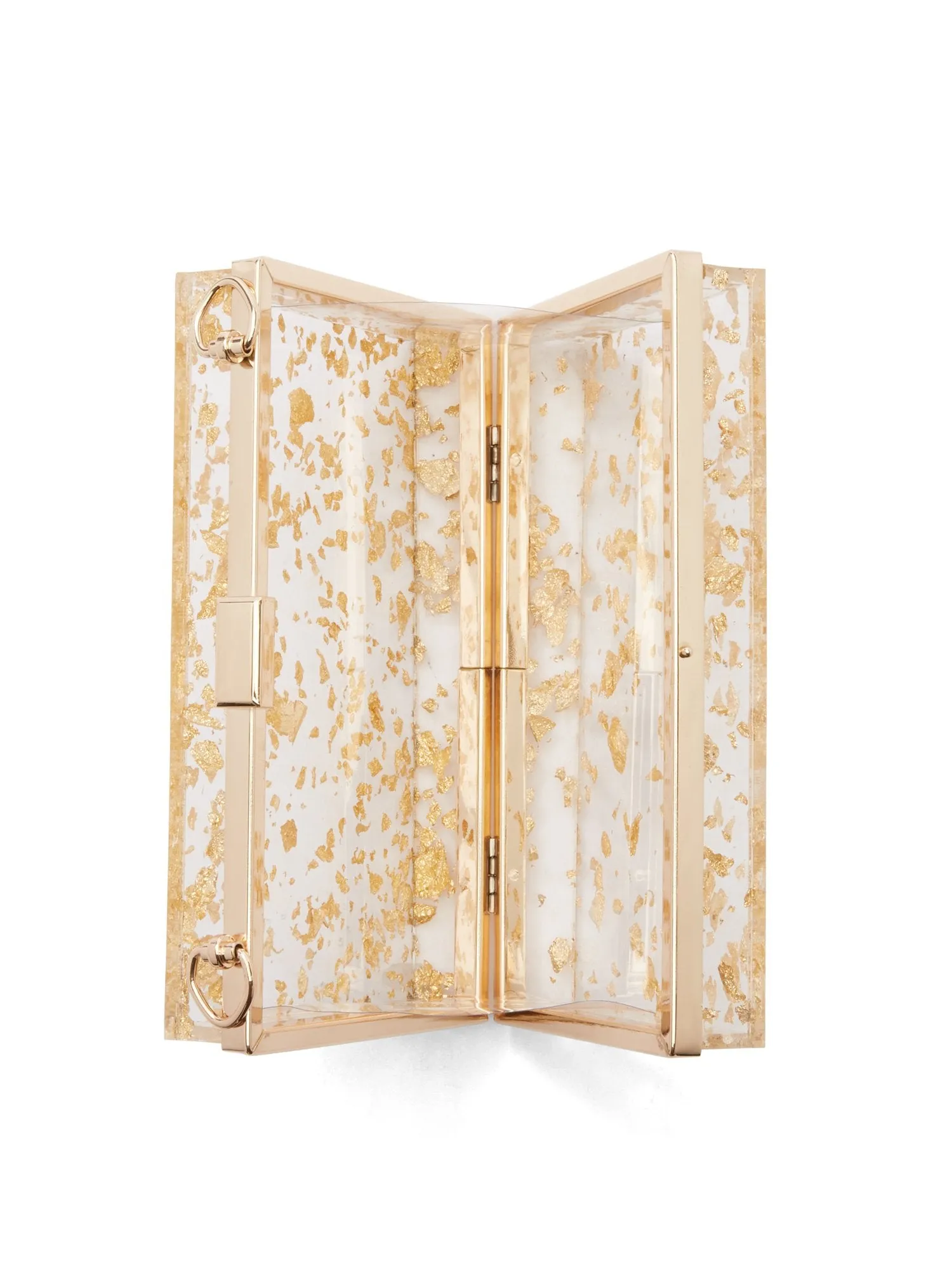 Urban Expressions Gold-Flake Clear Clutch Bag - Brands We Love