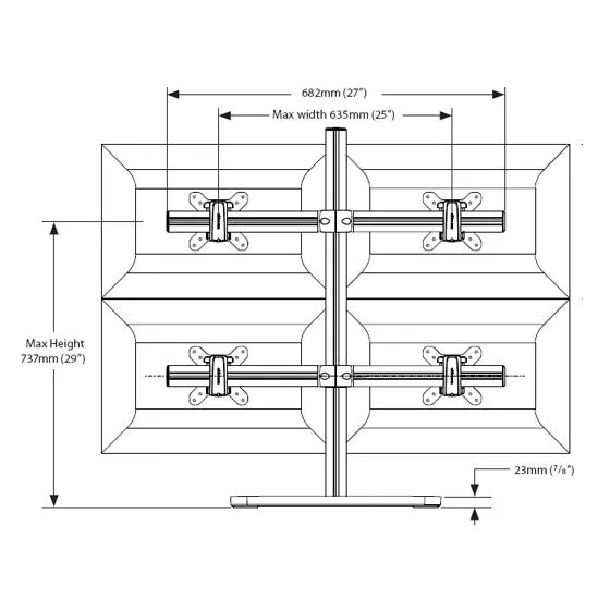 Visidec Freestanding Quad