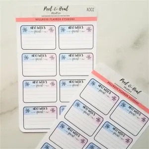 Winter Functional Planner Stickers: Next Week's Forecast
