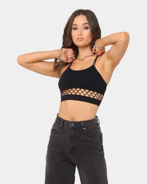 XXIII Women's Mesh Crop Top Black
