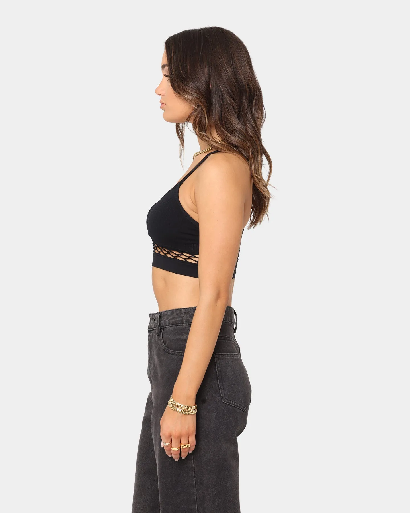 XXIII Women's Mesh Crop Top Black